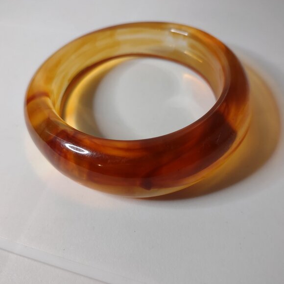 8 Inch Vintage Thick Orange Bangle - Picture 7 of 12